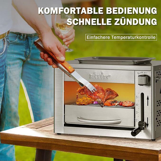 Grill & Ofen mieten & vermieten - Steakgrill Infrarot tragbarer Gasgrill 870°C perfekt für Steak Picknick BBQ 33 x 45 x 30 cm in Elsdorf (Rheinland)