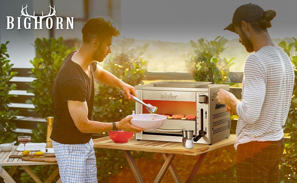 Grill & Ofen mieten & vermieten - Steakgrill Infrarot tragbarer Gasgrill 870°C perfekt für Steak Picknick BBQ 33 x 45 x 30 cm in Elsdorf (Rheinland)