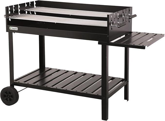 Grill & Ofen mieten & vermieten - Holzkohlegrillwagen groß Riesengrill Stahl/Edelstahl Bremse Schwarz 980 x 560 x 1020 in Elsdorf (Rheinland)