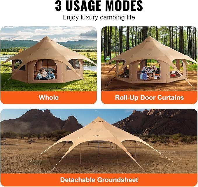 Camping Zelte mieten & vermieten - Canvas-Zelt Glockenzelt Jurtenzelt 5 x 5 x 2,8 m bis zu 10 Personen in Elsdorf (Rheinland)