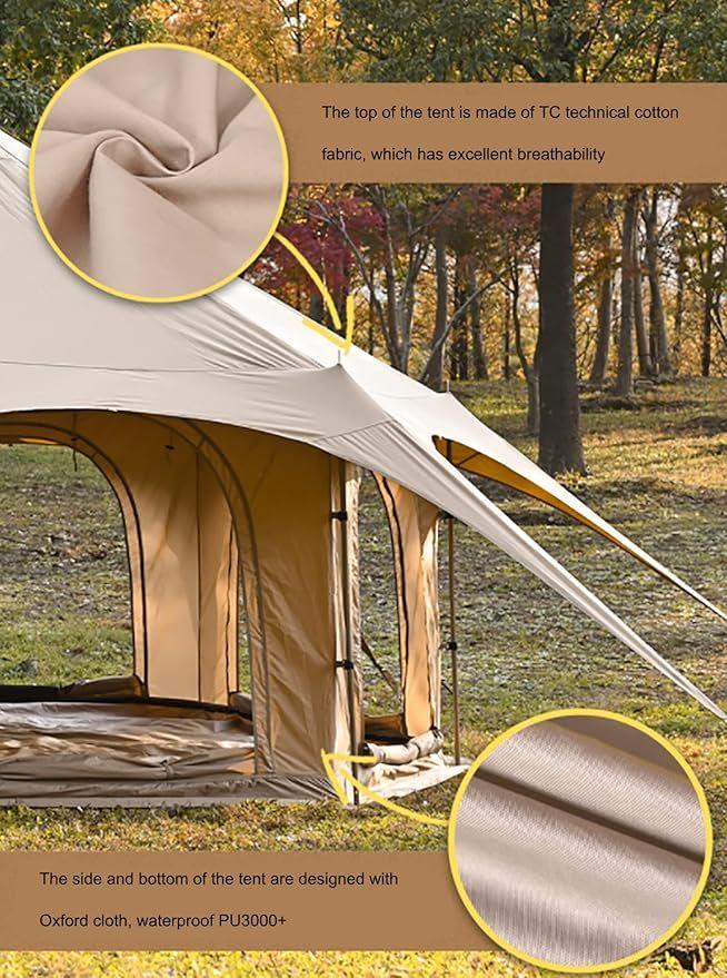 Camping Zelte mieten & vermieten - Familiencampingzelt Jurtenzelt Glockenzelt luxus wasserdichtes Baumwoll Leinwand Glockenzelt 8 P in Elsdorf (Rheinland)