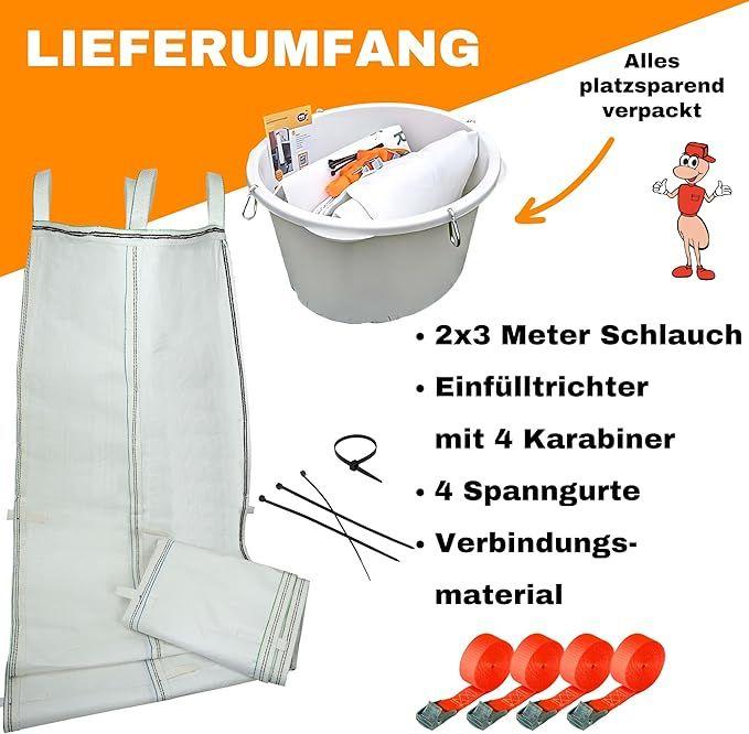 Schuttrutsche mieten & vermieten - Schuttrutsche Bauschuttrutsche Bauschuttentsorgung 6m flexibel 2x3 m Schläuche hohe Standfestigkeit in Elsdorf (Rheinland)