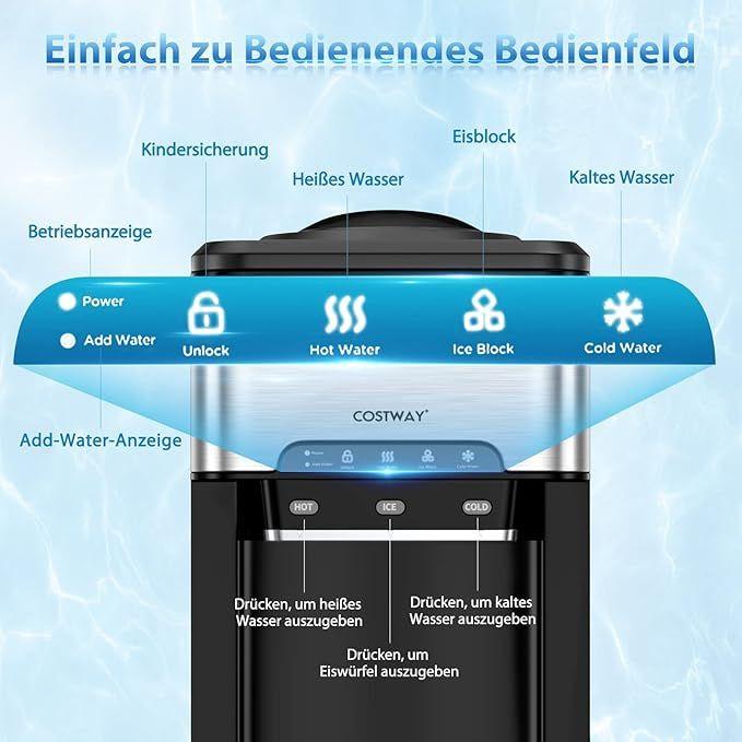 Buffetzubehör mieten & vermieten - Wasserspender 3 in 1 Eiswürfelmaschine mit Warm-/Kaltwasser Eiswürfel in 10 Minuten Eismaschine 3 L in Elsdorf (Rheinland)