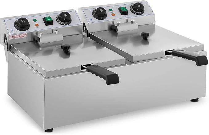 Grill & Ofen mieten & vermieten - Doppelfritteuse Fritteuse 2 x 3200 Watt 2 x 10 Liter 50 – 200°C Kaltzonen mit Timer bis 60 Minuten in Elsdorf (Rheinland)