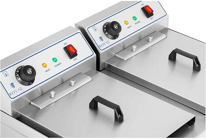 Grill & Ofen mieten & vermieten - Elektro Fritteuse Starkstrom Doppel-Gewerbe-Fettfritteuse 2 x 16 L 2 x 6.000 Watt 380 V Starkstrom in Elsdorf (Rheinland)
