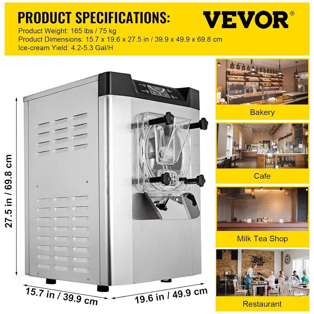 Softeismaschine mieten & vermieten - Harteismaschine kommerziell Eismaschine Streicheis 16-20 L/h Eiscreme 1400 W mit intelligentem LCD in Elsdorf (Rheinland)