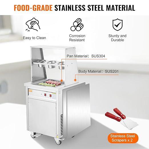 Softeismaschine mieten & vermieten - Eismaschine zum Frittieren Eisbereiter von Eisrollen quadratische 14 x 14 Zoll große Pfanne in Elsdorf (Rheinland)