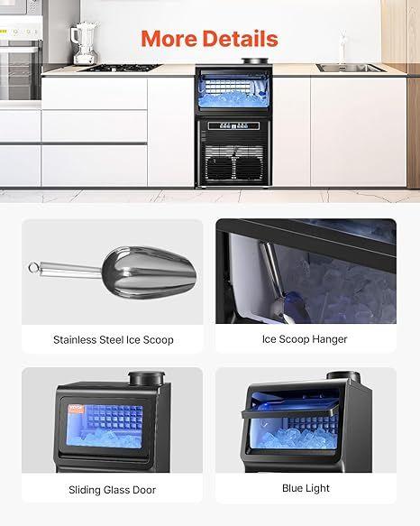 Eiswürfelmaschine mieten & vermieten - Gewerblicher Eiswürfelbereiter 45 kg/Tag Eiswürfel 6 kg Speicherkapazität 36 Eiswürfel 15 Minuten in Elsdorf (Rheinland)