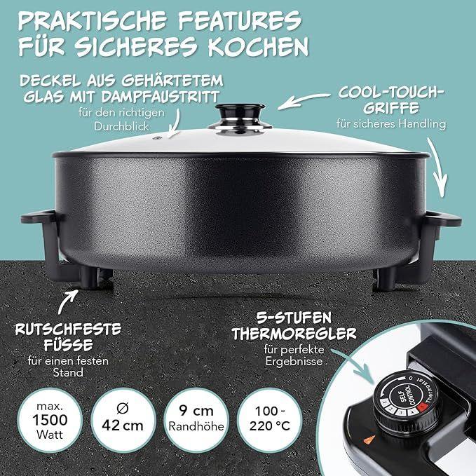 Koch- & Backgeräte mieten & vermieten - Multifunktionspfanne Tischpfanne Bratpfanne Gourmetpfanne Paellapfanne WOK-Pfanne Pizzapfanne in Elsdorf (Rheinland)