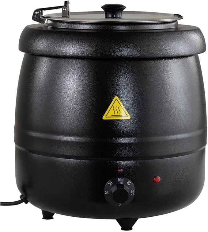 Koch- & Backgeräte mieten & vermieten - Suppentopf Topf Kochtopf Soßentopf elektrisch bis 95 °C 10 Liter schwarz Gastronomiebedarf in Elsdorf (Rheinland)