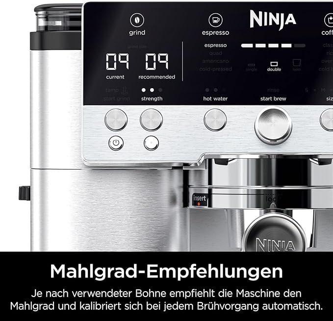Kaffeemaschinen mieten & vermieten - Ninja Kaffeeautomat Luxe 3-in-1-Kaffeemaschine mit Mahlwerk und Aufschäumer für Latte Cappuccino in Elsdorf (Rheinland)