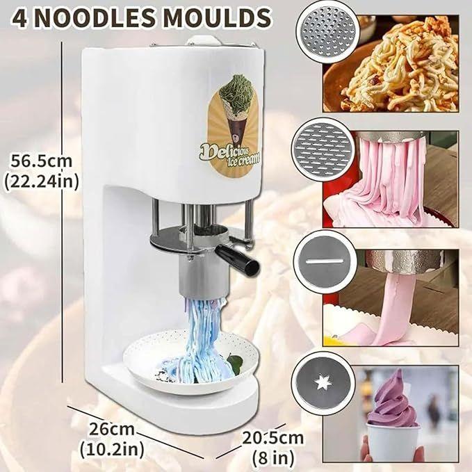 Softeismaschine mieten & vermieten - Spaghettieis Maschine Nudeleis Maschine Softeis 80 W Eismaschine für professionelles Spaghettieis in Elsdorf (Rheinland)