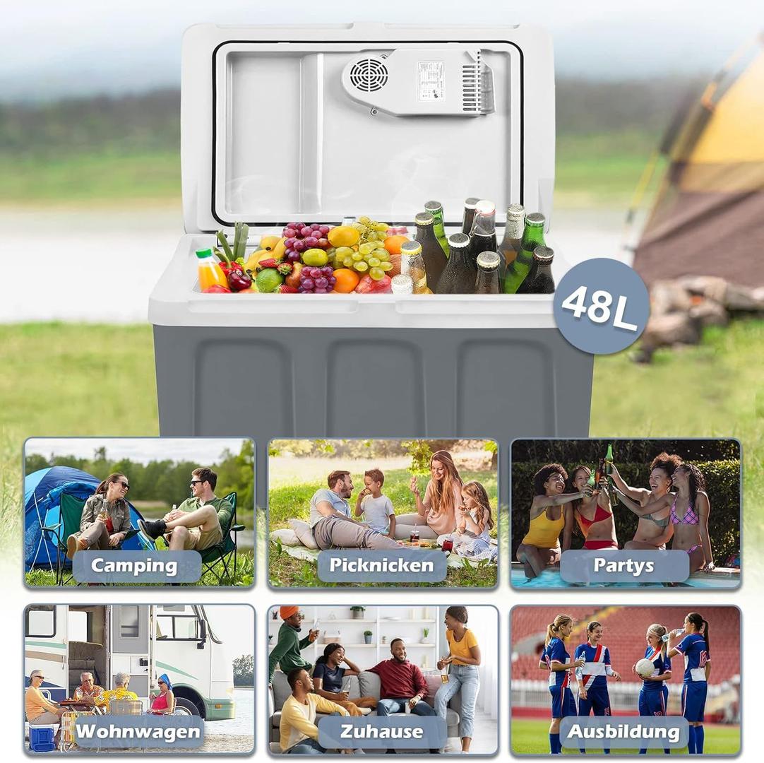 Campingzubehör mieten & vermieten - Kühlbox 48 L mit Rollen tragbarer Mini Kühlschrank 12V 220V thermoelektrische Kühlbox mit Kühl- und in Elsdorf (Rheinland)
