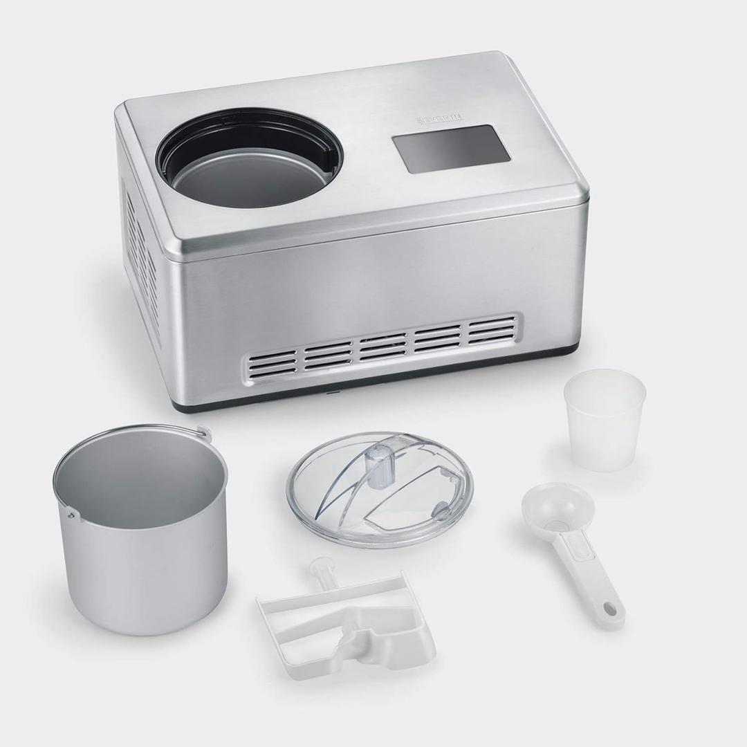 Softeismaschine mieten & vermieten - Creammaker Eismaschine Cream Maker 2 l mit Joghurtfunktion Edelstahl 180 Watt mit 2 x 2 L Behälter in Elsdorf (Rheinland)