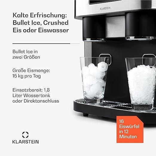 Eiswürfelmaschine mieten & vermieten - Eiswürfel-Maschine Mini-Eiswürfelmaschine 1,8 L Eiswürfelbereiter Crushed Ice und Bullet Ice in Elsdorf (Rheinland)