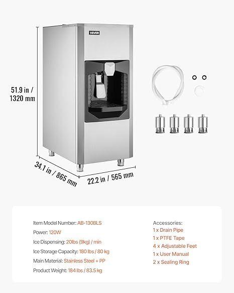 Eiswürfelmaschine mieten & vermieten - Eisspender Eisvorratsbehälter Eiswürfelmaschine 80 kg Kapazität 9 kg/min automatische Eisausgabe in Elsdorf (Rheinland)