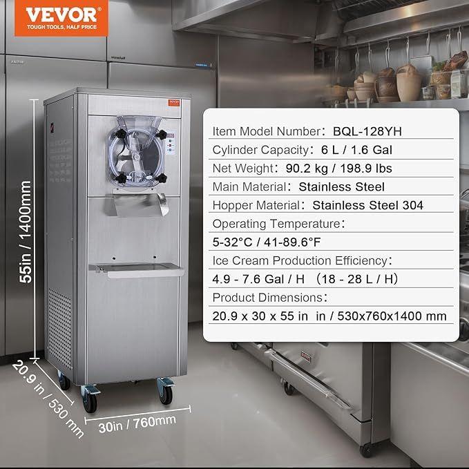 Softeismaschine mieten & vermieten - Gewerbliche Eismaschine Eisbereiter 18 l/h Harteismaschine mit Rädern 6 l Edelstahlzylinder LED in Elsdorf (Rheinland)
