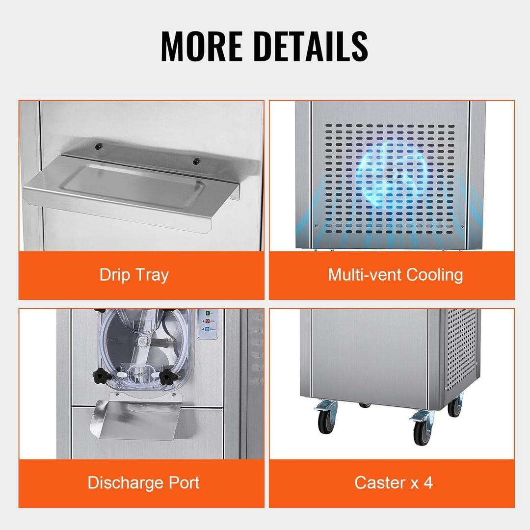 Softeismaschine mieten & vermieten - Gewerbliche Eismaschine Eisbereiter 18 l/h Harteismaschine mit Rädern 6 l Edelstahlzylinder LED in Elsdorf (Rheinland)