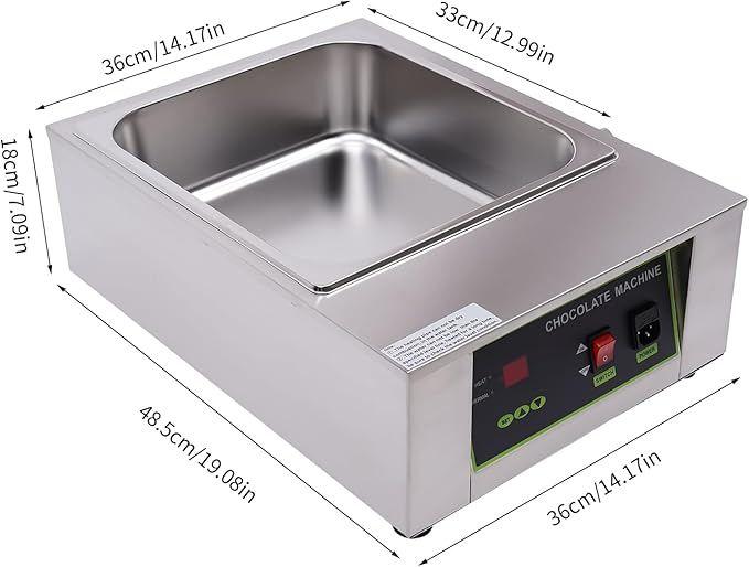 Koch- & Backgeräte mieten & vermieten - Schokoladenschmelztopf 1000 Watt 0-95 °C einstellbar kommerzieller 8kg Schokoladenbrunnen Wasserbad in Elsdorf (Rheinland)