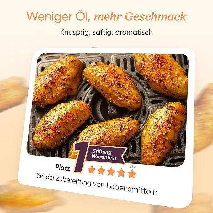 Grill & Ofen mieten & vermieten - Heißluftfritteuse gold 2 Fächer 6-in-1 Dual Zone XXL 8,5 L zwei Kammern mit Sichtfenster in Elsdorf (Rheinland)