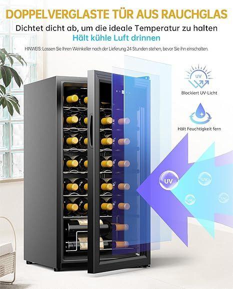 Kühlschrank mieten & vermieten - Weinkühlschrank Weinflaschenkühlschrank Weinschrank Kühlschrank mit Glastüre 28 Flaschen 82 L in Elsdorf (Rheinland)