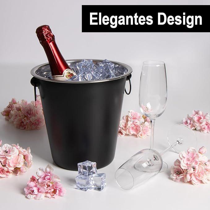 Cocktailbar mieten & vermieten - Weinkühler Sektkühler mit Griffen edles glattes schwarzes Design ideal zum Kühlen von Sekt Wein in Elsdorf (Rheinland)