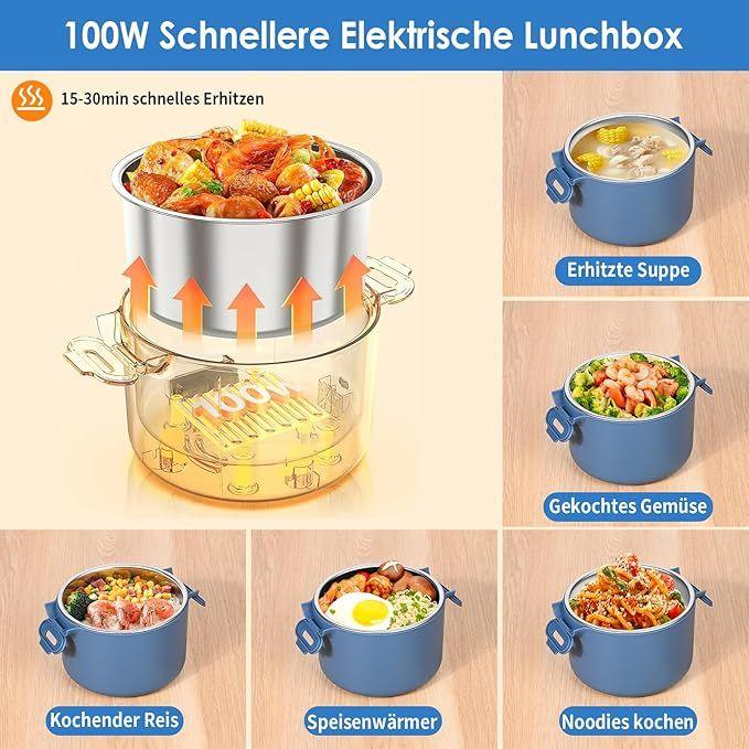 Campingzubehör mieten & vermieten - Thermobehälter 1000 ml elektrische Lunchbox Speisenwärmer Warmhaltebehälter 3 in 1 12V/24V/220V in Elsdorf (Rheinland)