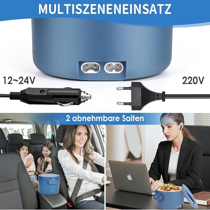 Campingzubehör mieten & vermieten - Thermobehälter 1000 ml elektrische Lunchbox Speisenwärmer Warmhaltebehälter 3 in 1 12V/24V/220V in Elsdorf (Rheinland)