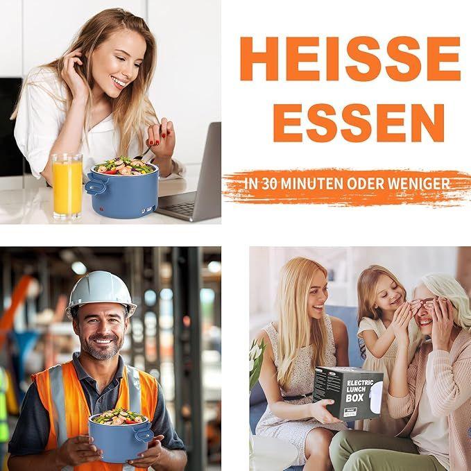 Campingzubehör mieten & vermieten - Thermobehälter 1000 ml elektrische Lunchbox Speisenwärmer Warmhaltebehälter 3 in 1 12V/24V/220V in Elsdorf (Rheinland)