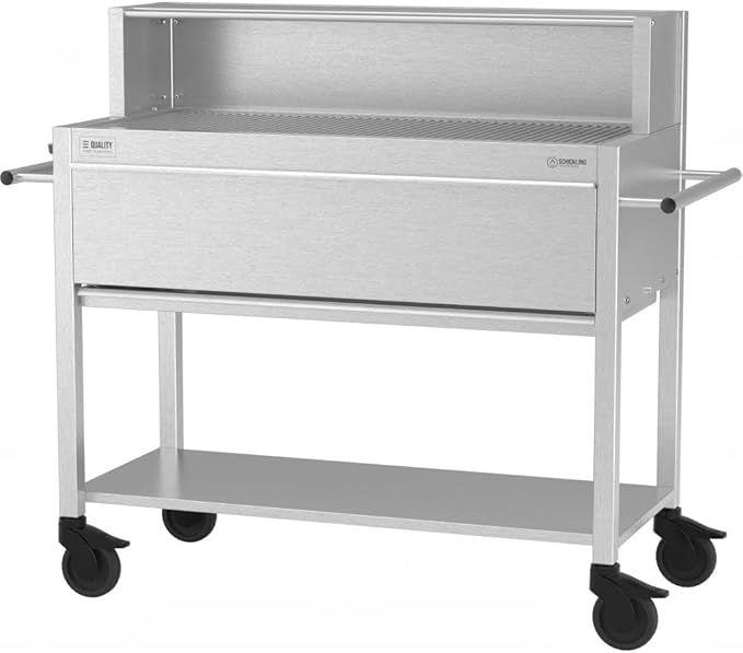 Grill & Ofen mieten & vermieten - Gastrogrill Gastro Holzkohlegrill Profigrill Edelstahlgrill XXL Grill Holzkohle 4 Lenkrollen 8 mm in Elsdorf (Rheinland)