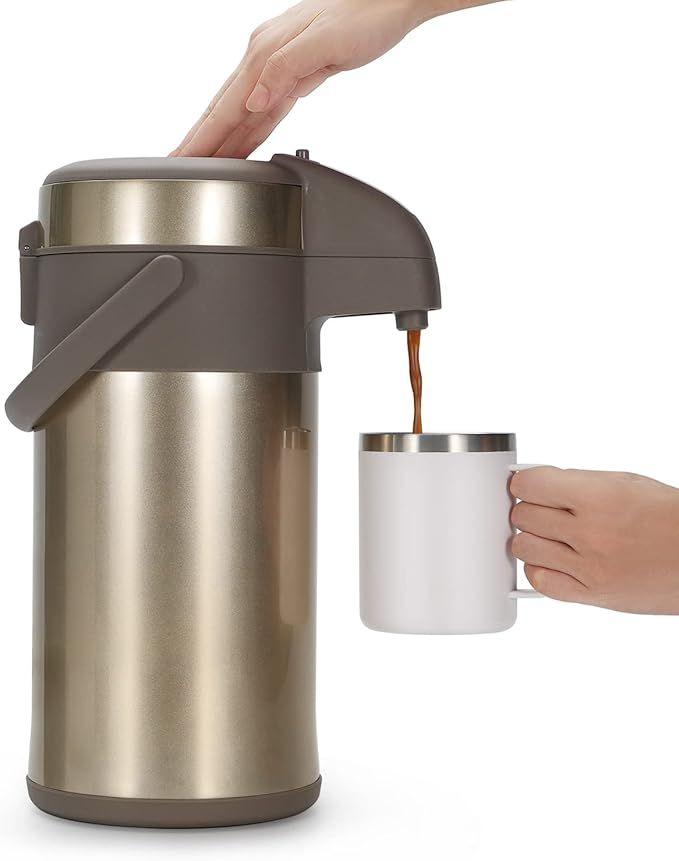 Kaffeemaschinen mieten & vermieten - Pumpkanne 4l Thermoskannen Kaffeespender Kanne Kaffeekanne 4,0 Liter Edelstahl doppelwandig in Elsdorf (Rheinland)
