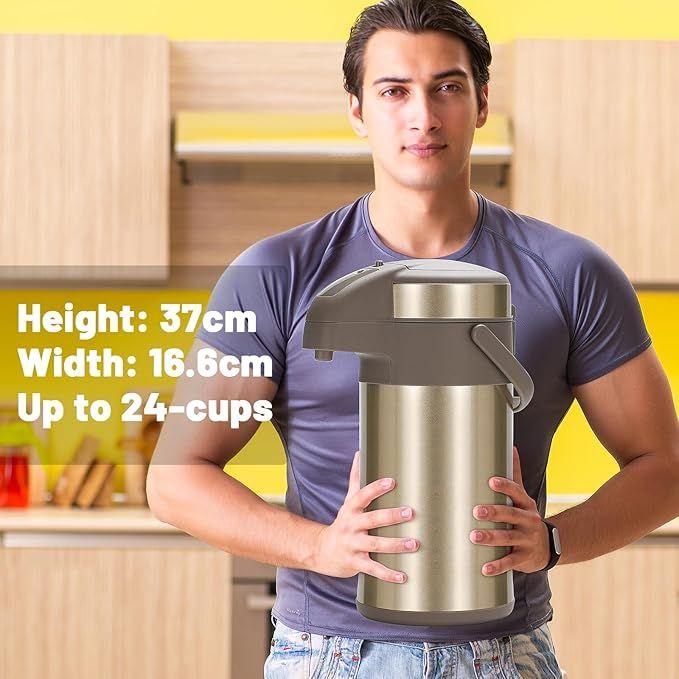 Kaffeemaschinen mieten & vermieten - Pumpkanne 4l Thermoskannen Kaffeespender Kanne Kaffeekanne 4,0 Liter Edelstahl doppelwandig in Elsdorf (Rheinland)