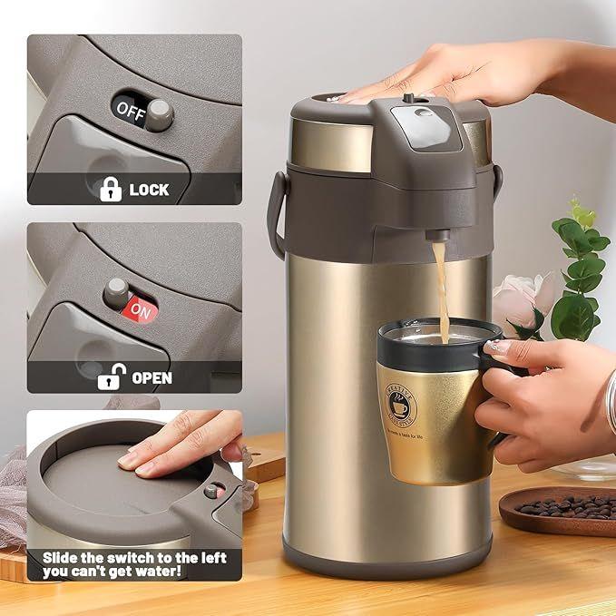 Kaffeemaschinen mieten & vermieten - Pumpkanne 4l Thermoskannen Kaffeespender Kanne Kaffeekanne 4,0 Liter Edelstahl doppelwandig in Elsdorf (Rheinland)