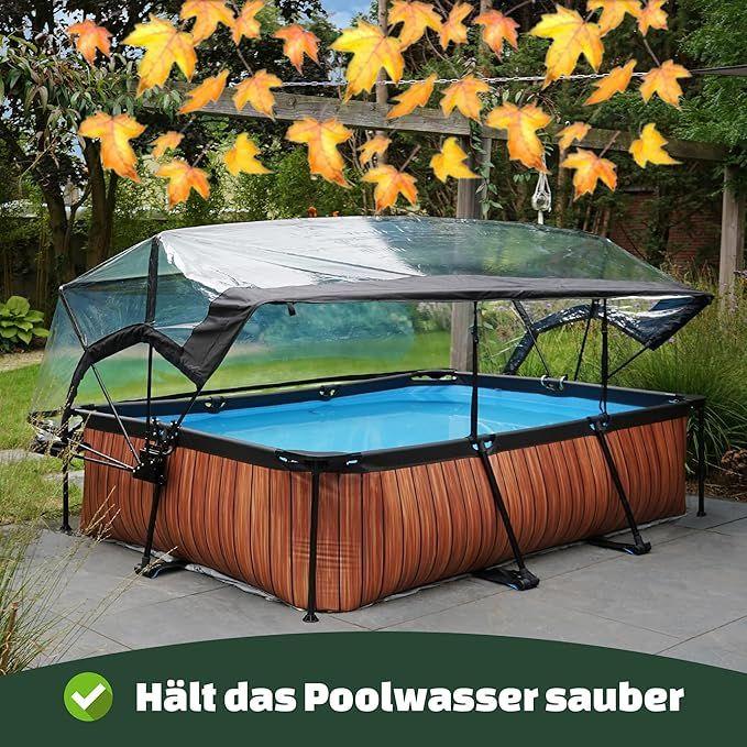Wasserspiele mieten & vermieten - Schwimmbecken Swimmingpool Gartenpool Holzpool mit Multifunktionsabdeckung 300 x 200 x 65 cm in Elsdorf (Rheinland)