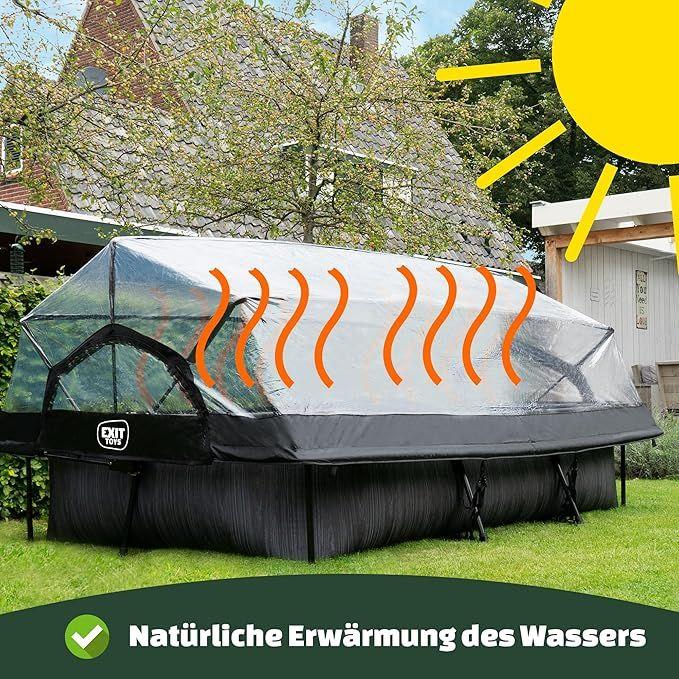 Wasserspiele mieten & vermieten - Schwimmbecken Swimmingpool Gartenpool Holzpool mit Multifunktionsabdeckung 300 x 200 x 65 cm in Elsdorf (Rheinland)