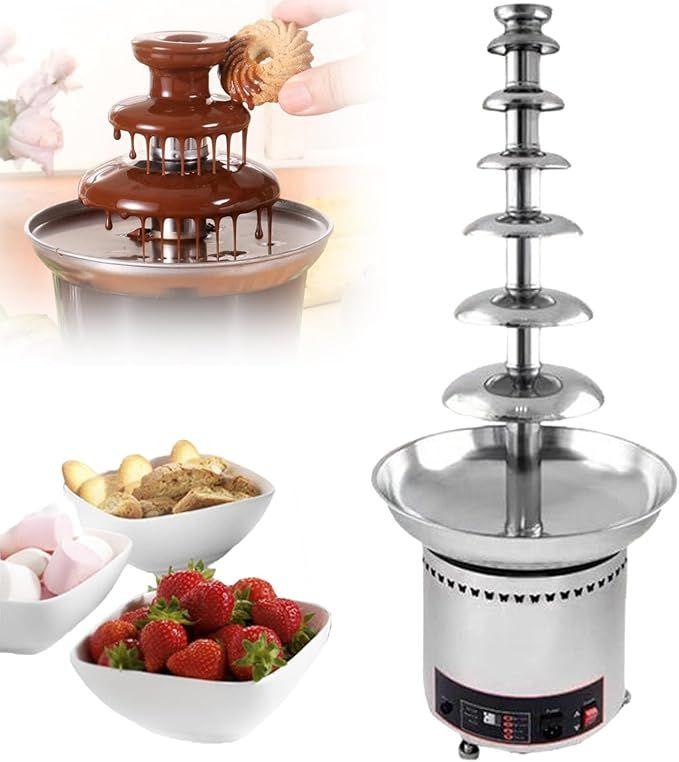 Schokobrunnen mieten & vermieten - Schokoladenbrunnen 7 Ebenen Schokobrunnen Schokofontäne elektrisch 330W Party Hochzeit 43x43x103 in Elsdorf (Rheinland)