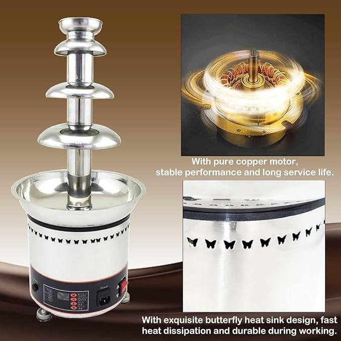 Schokobrunnen mieten & vermieten - Schokoladenbrunnen 7 Ebenen Schokobrunnen Schokofontäne elektrisch 330W Party Hochzeit 43x43x103 in Elsdorf (Rheinland)