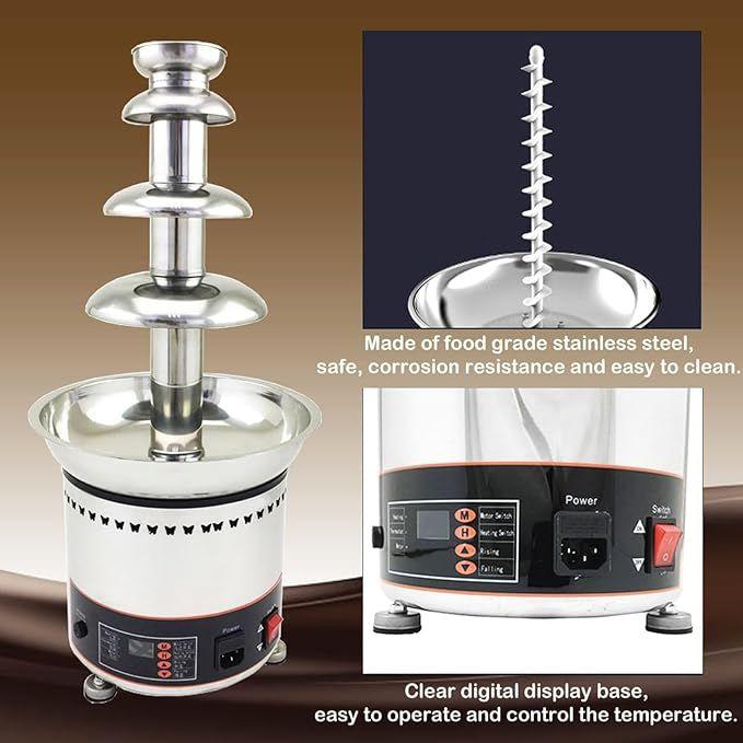 Schokobrunnen mieten & vermieten - Schokoladenbrunnen 7 Ebenen Schokobrunnen Schokofontäne elektrisch 330W Party Hochzeit 43x43x103 in Elsdorf (Rheinland)