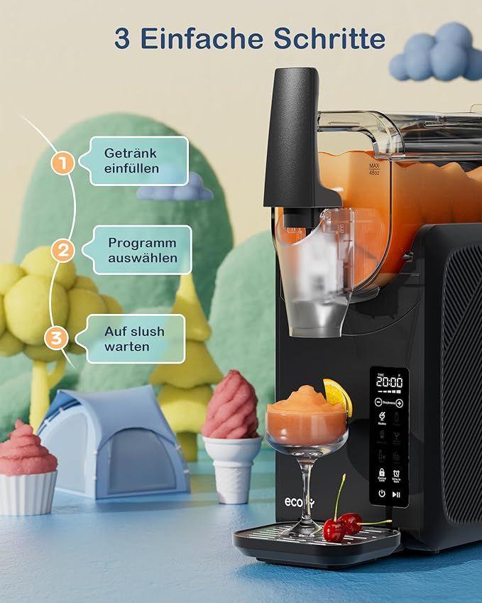 Slush Eis Maschine mieten & vermieten - Slushie-Maschine 24-Stunden-Timer Selbstreinigung Kindersicherung 5 Programme Slushie Cocktail in Elsdorf (Rheinland)