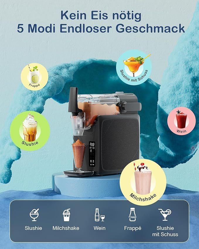 Slush Eis Maschine mieten & vermieten - Slushie-Maschine 24-Stunden-Timer Selbstreinigung Kindersicherung 5 Programme Slushie Cocktail in Elsdorf (Rheinland)