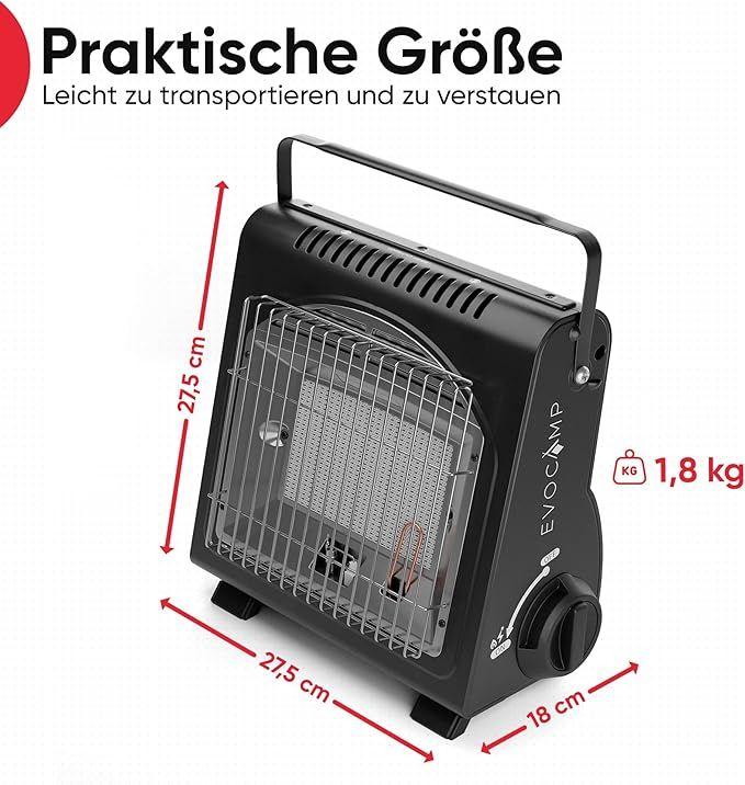 Campingzubehör mieten & vermieten - Tragbarer Gasheizer Heizgerät Zeltheizer Campingheizer 1,7 kW multifunktionaler Keramikheizer in Elsdorf (Rheinland)