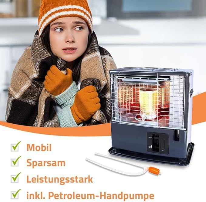 Campingzubehör mieten & vermieten - Petroleumheizer 3000 Watt 15 Stunden mit Handpumpe Heizgerät für Outdoor Camping Garten Terrasse in Elsdorf (Rheinland)