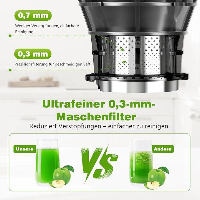 Cocktailbar mieten & vermieten - Entsafter 1,8 L Slow Juicer 400 W 147 mm Einfüllschacht elektrisch hohe Saftausbeute in Elsdorf (Rheinland)