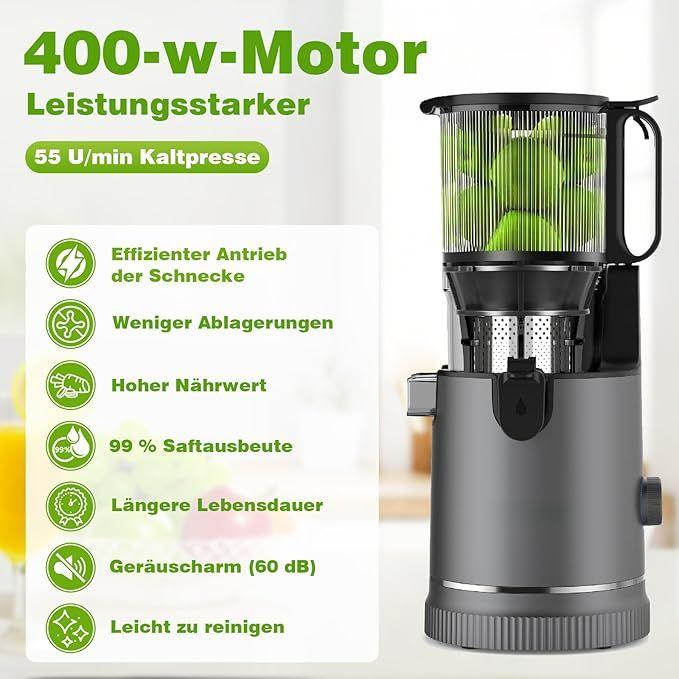 Cocktailbar mieten & vermieten - Entsafter 1,8 L Slow Juicer 400 W 147 mm Einfüllschacht elektrisch hohe Saftausbeute in Elsdorf (Rheinland)