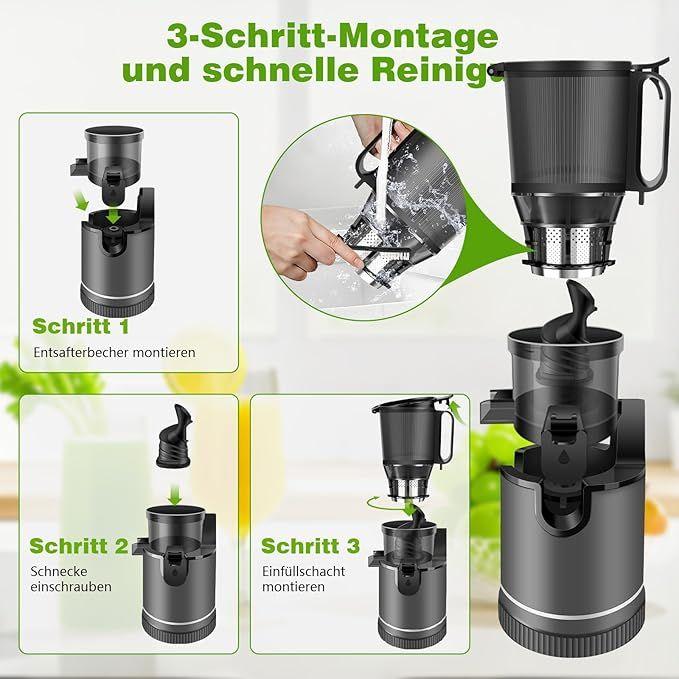 Cocktailbar mieten & vermieten - Entsafter 1,8 L Slow Juicer 400 W 147 mm Einfüllschacht elektrisch hohe Saftausbeute in Elsdorf (Rheinland)