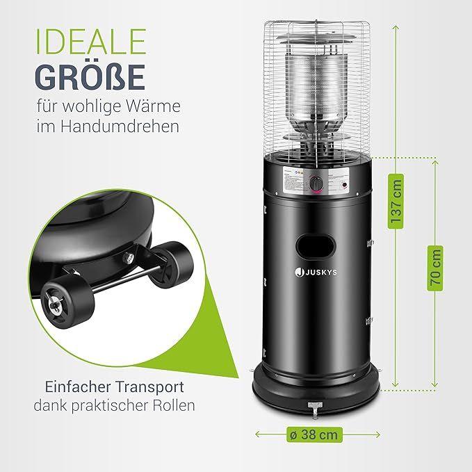 Heizstrahler & Heizpilz mieten & vermieten - Outdoor-Heizstrahler 11 kW Gasbrenner Terrassenheizer Gasbetrieb Terrasse Balkon Garten 5+11 L Gas in Elsdorf (Rheinland)