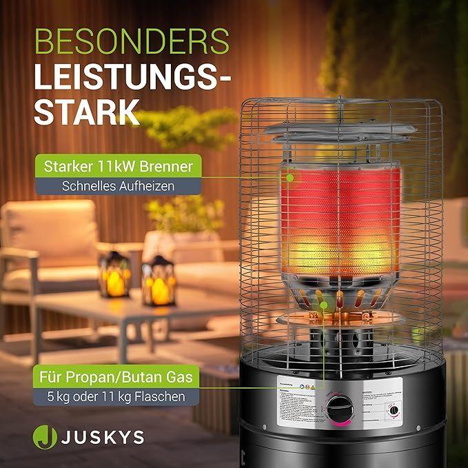 Heizstrahler & Heizpilz mieten & vermieten - Outdoor-Heizstrahler 11 kW Gasbrenner Terrassenheizer Gasbetrieb Terrasse Balkon Garten 5+11 L Gas in Elsdorf (Rheinland)