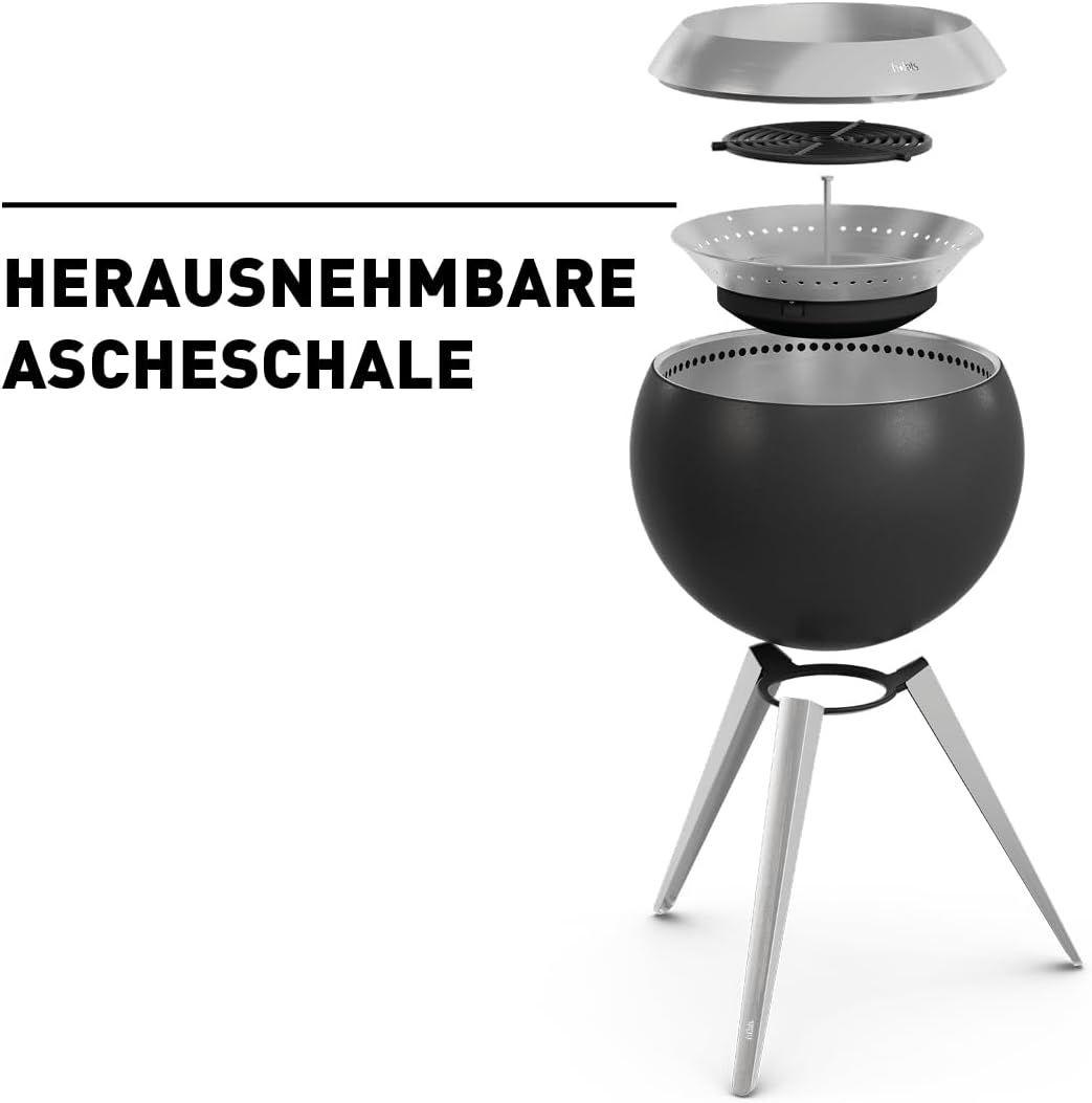 Feuerschale mieten & vermieten - Feuerschale Feuerkorb Feuerstelle rauchfrei hohem Boden Edelstahl emaillierter Holzvergaser in Elsdorf (Rheinland)