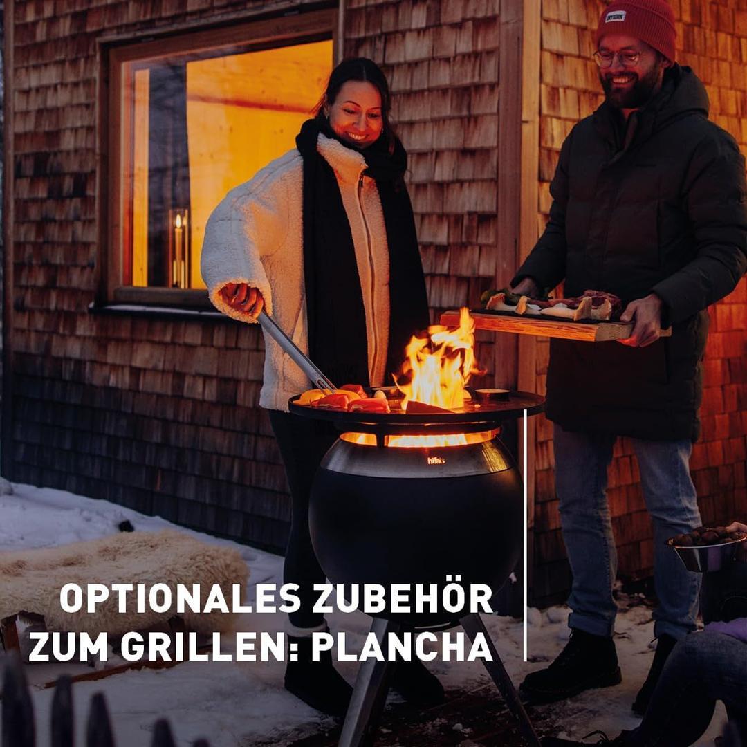 Feuerschale mieten & vermieten - Feuerschale Feuerkorb Feuerstelle rauchfrei hohem Boden Edelstahl emaillierter Holzvergaser in Elsdorf (Rheinland)