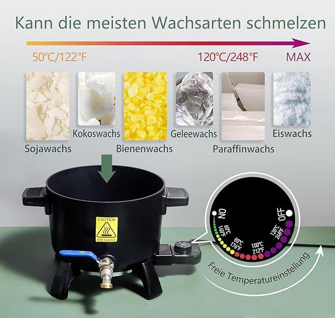 Brenner mieten & vermieten - Wachsschmelzer Wachsschmelztopf Wachsschmelze 6 L temperaturbeständig groß mit Ausgießer einfach in Elsdorf (Rheinland)